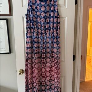 Sleeveless Geometric Maxi Dress